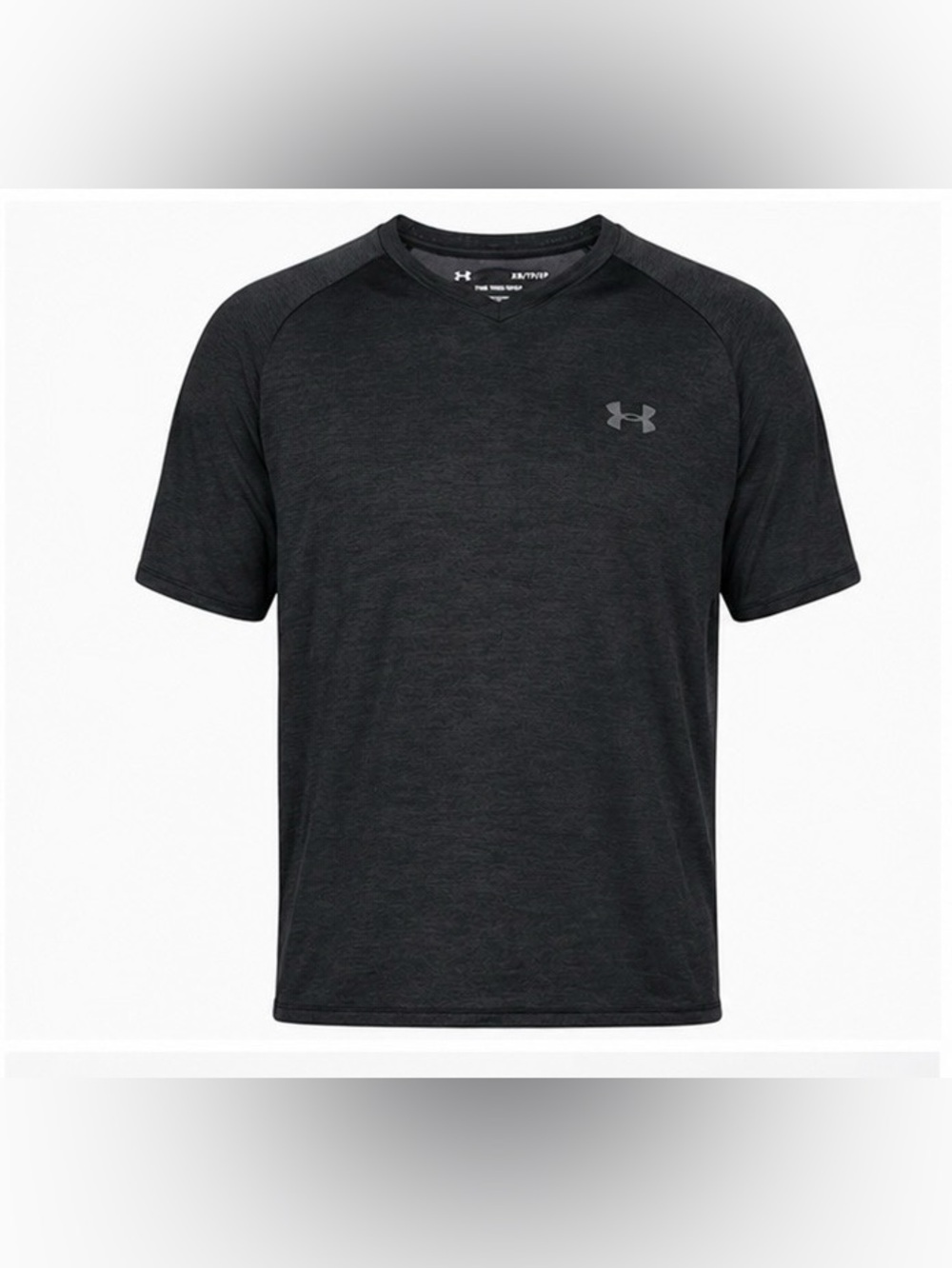 Under Armour Men’s Short Sleeve V-Neck Performance Tee - Charcoal/Black